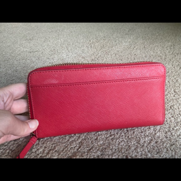 Leather Kate Spade Red Tote and Matching Wallet - Picture 8 of 11